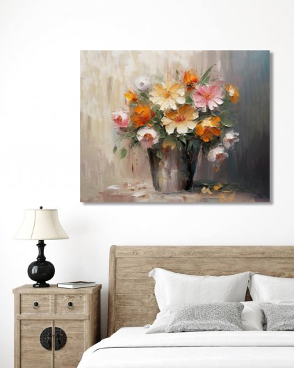 Obrazy na stenu - Maľba kytice
