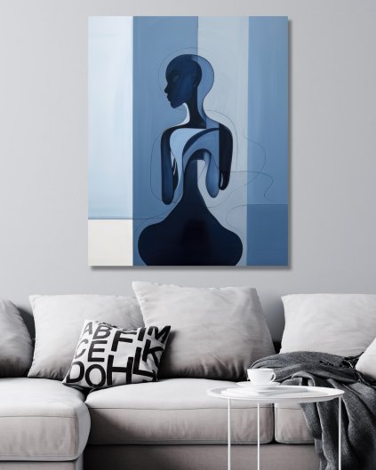 Obrazy na stenu - Silueta ženy - abstrakcia