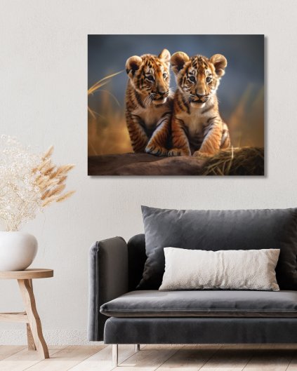 Obrazy na stenu - Mláďatá tigra