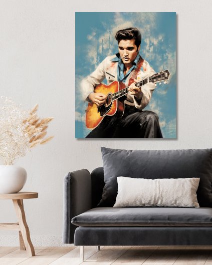 Obrazy na stenu - Elvis Presley s gitarou