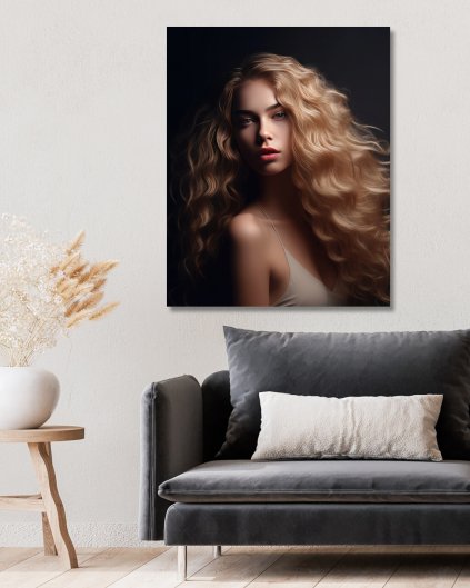 Obrazy na stenu - Blondínka s dlhými vlasmi