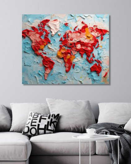 Obrazy na stenu - Mapa zeme
