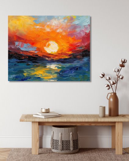 Obrazy na stenu - Abstraktný západ slnka