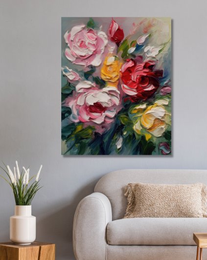 Obrazy na stenu - Abstrakt - kvety 3