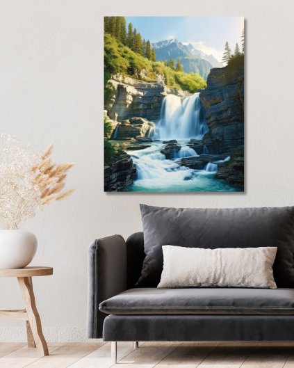 Obrazy na stenu - Vodopády medzi skalami