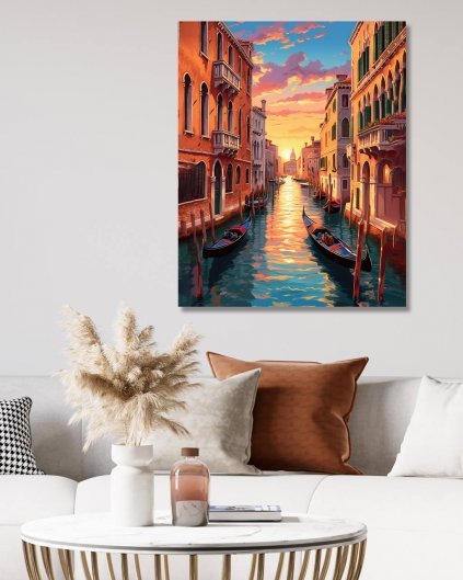 Obrazy na stenu - Západ slnka v Benátkach