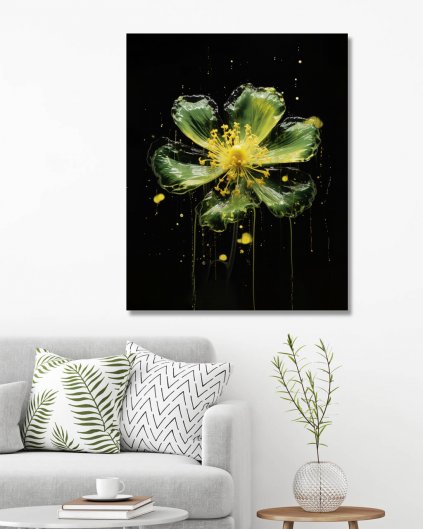 Obrazy na stenu - Abstrakt - žltý kvet