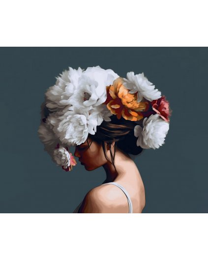 Obrazy na stenu - Dievča s kvetinovou korunou