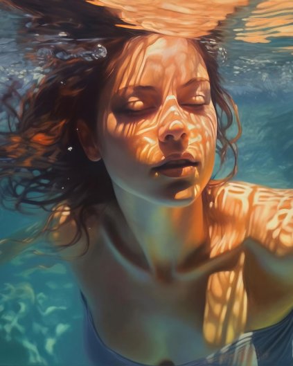 Obrazy na stenu - Krása ženy pod vodou
