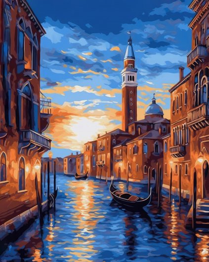 Obrazy na stenu - Benátky pri západe slnka