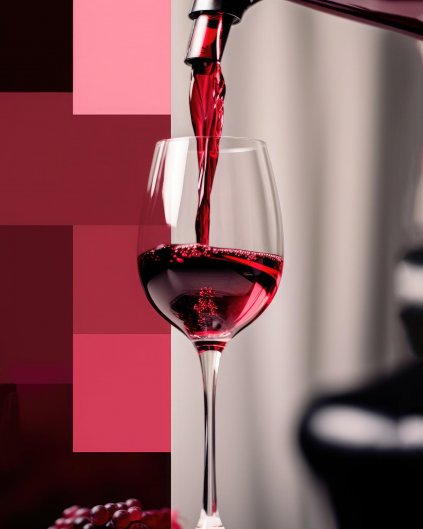 Obrazy na stenu - Červené víno v skleničke