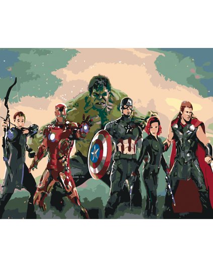 Maľovanie podľa čísel - AVENGERS ASSEMBLE