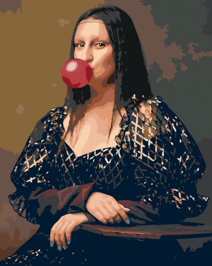 Maľovanie podľa čísel - MONA LISA S BUBLINOU