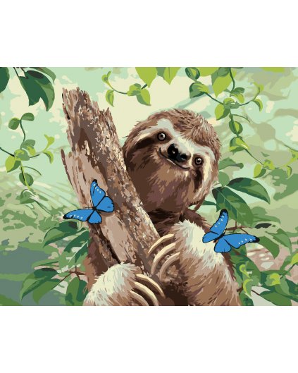 Maľovanie podľa čísel - LEŇOCHOD A MOTÝLE (HOWARD ROBINSON)