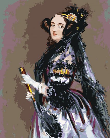 Maľovanie podľa čísel - PORTRÉT ADA LOVELACE (ALFRED EDWARD CHALON)