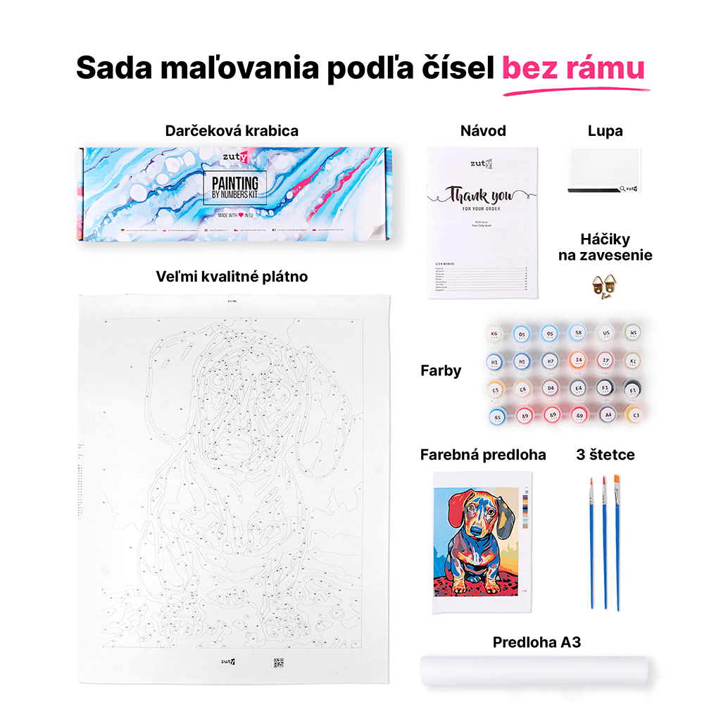 Maľovanie podľa čísel - STÁDO KONÍ Rámovanie: vypnuté plátno na rám, Rozmer: 80x100 cm.