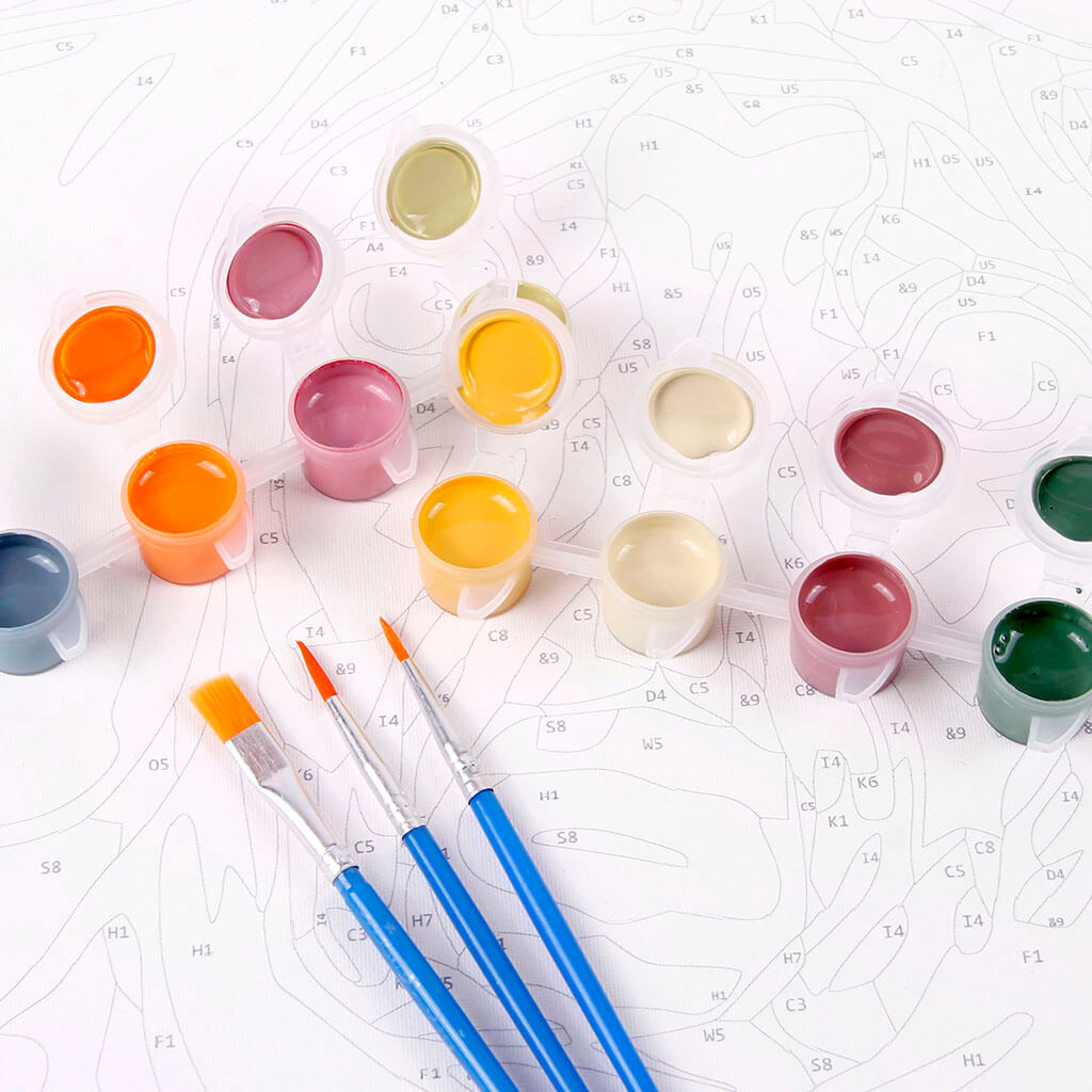 Maľovanie podľa čísel - BASET Rámovanie: bez rámu a bez vypnutia plátna, Rozmer: 80x100 cm.