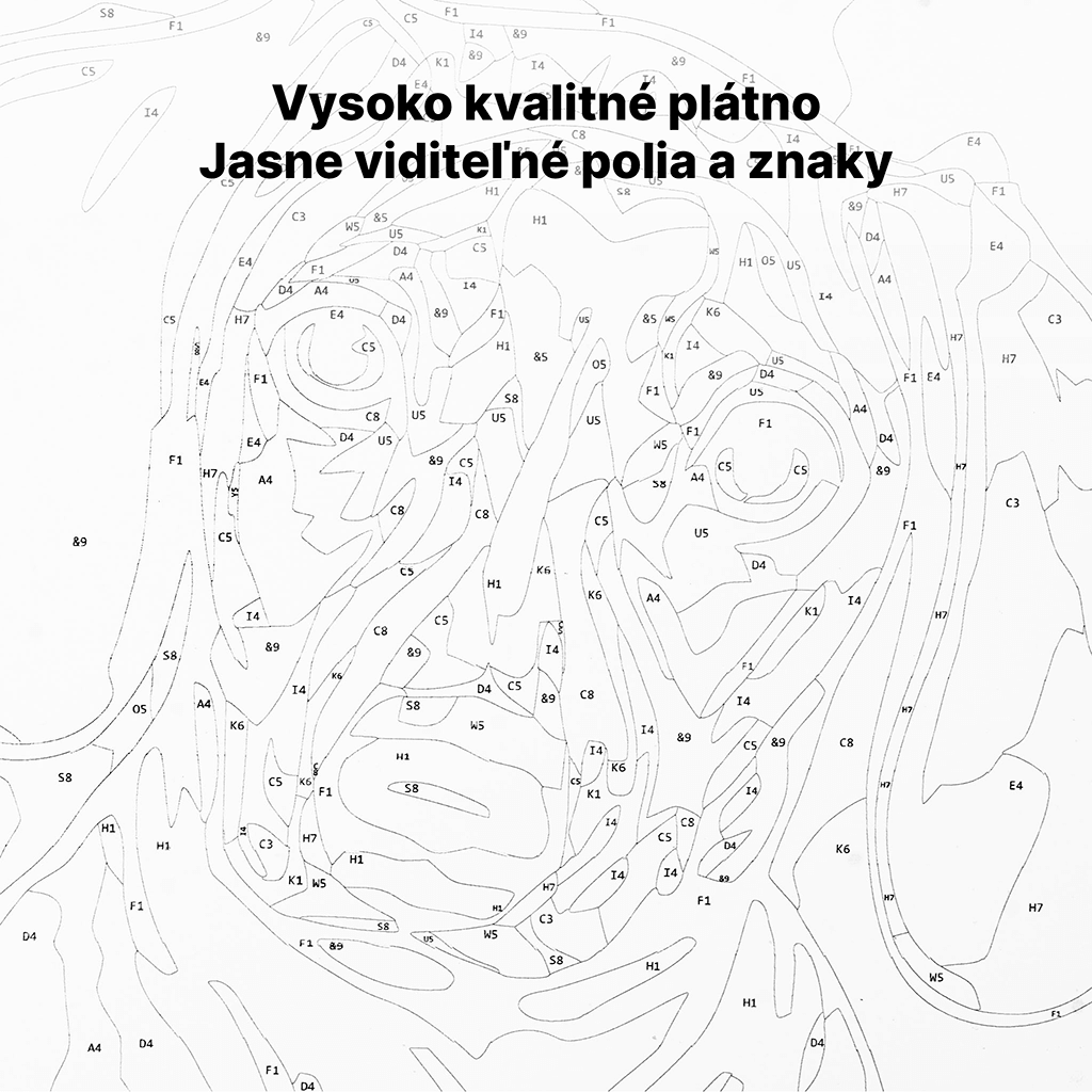 Maľovanie podľa čísel - TLUPA HUSKY Rámovanie: vypnuté plátno na rám, Rozmer: 80x100 cm.