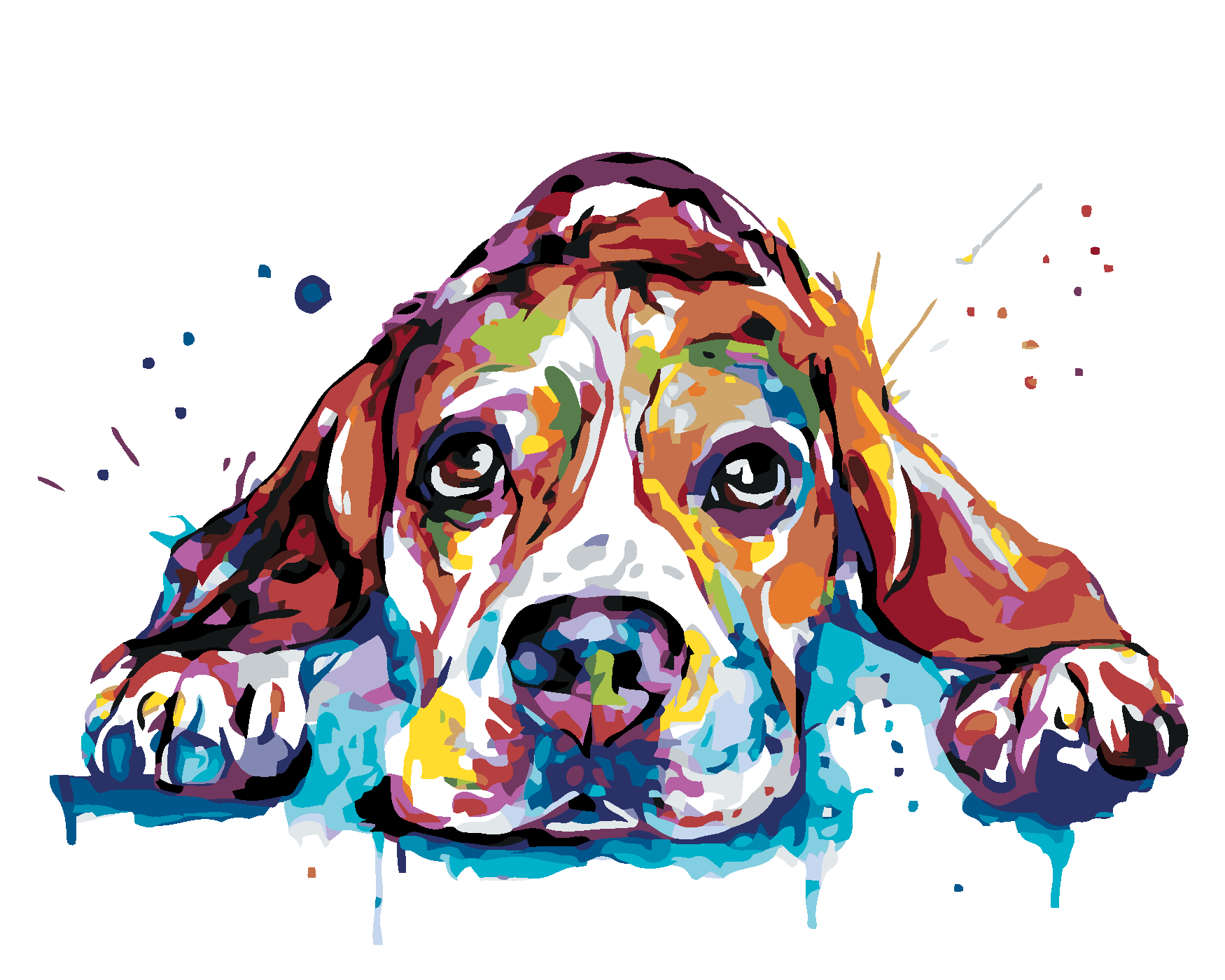 Maľovanie podľa čísel - BÍGL VO FARBACH Rámovanie: bez rámu a bez vypnutia plátna, Rozmer: 80x100 cm.