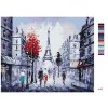 Maľovanie podľa čísel - POHĽAD NA ULICI V PARÍŽI A FAREBNÝ STROM