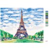 Maľovanie podľa čísel - EIFFELOVA VEŽA A MODRÉ NEBO