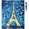 Maľovanie podľa čísel - EIFFELOVA VEŽA A MODRÉ POZADIE