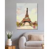 Maľovanie podľa čísel - EIFFELOVA VEŽA A ŽENA S ČERVENÝM DÁŽDNIKOM