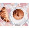Maľovanie podľa čísel - KÁVA A CROISSANT V PARÍŽI