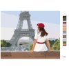 Maľovanie podľa čísel - ŽENA V BIELÝ ŠATÁCH A EIFFELOVA VEŽA