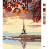 Maľovanie podľa čísel - EIFFELOVA VEŽA A JESENNÉ LISTIE