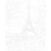 Maľovanie podľa čísel - EIFFELOVA VEŽA A RUŽOVO KVITNÚCE STROMY