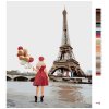 Maľovanie podľa čísel - EIFFELOVA VĚŽ A ŽENA S BALÓNIKMI