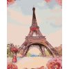 Maľovanie podľa čísel - EIFFELOVA VEŽA S RUŽAMI