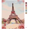 Maľovanie podľa čísel - EIFFELOVA VEŽA S RUŽAMI