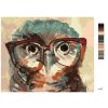 Maľovanie podľa čísel - SOVA S OKULIARMI