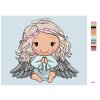Maľovanie podľa čísel - DETSKÝ ANJEL S KUDRLINKAMI