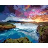 Maľovanie podľa čísel - POHĽAD NA KASKÁDU GODAFOSS