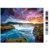 Maľovanie podľa čísel - POHĽAD NA KASKÁDU GODAFOSS