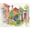 Maľovanie podľa čísel - EURÓPSKA KRAJINA S DOMAMI A KVETMI