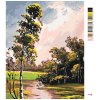 Maľovanie podľa čísel - LETNÁ KRAJINA S BREZOU A JAZIERKOM