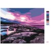 Maľovanie podľa čísel - ŽIARIACI ZÁPAD SLNKA NAD KAMEŇMI