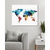 Maľovanie podľa čísel - MAĽOVANÁ MAPA SVETA