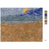 Maľovanie podľa čísel - KRAJINA S PŠENIČNÝMI SNOPMI A VYCHÁDZAJÚCIM MESIACOM (VINCENT VAN GOGH)
