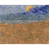 Maľovanie podľa čísel - KRAJINA S PŠENIČNÝMI SNOPMI A VYCHÁDZAJÚCIM MESIACOM (VINCENT VAN GOGH)