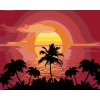 Maľovanie podľa čísel - SLNKO A PALMY