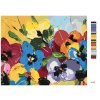 Maľovanie podľa čísel - MIX FAREBNÝCH KVETÍN