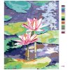 Maľovanie podľa čísel - RUŽOVÉ LEKNÍNY V JAZIERKU