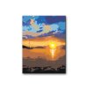 Maľovanie podľa čísel - ZÁPAD SLNKA NA JAZERE A PLACHETNICA