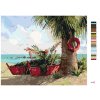 Maľovanie podľa čísel - PALMA A DVE LOĎKY