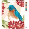 Maľovanie podľa čísel - MODRÝ VTÁK V KVETINÁCH (HALEY BUSH)
